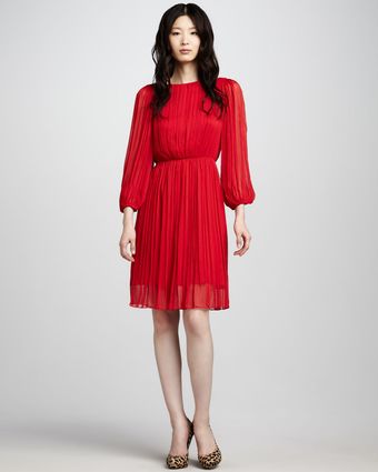 Alice + Olivia Fern Pleated Dress - Lyst