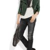 Balmain Leather Jacket in Green - Lyst