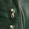 Balmain Leather Jacket in Green - Lyst