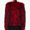Balmain Red Raccoon Fur Jacket in Red - Lyst