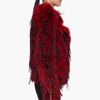 Balmain Red Raccoon Fur Jacket in Red - Lyst