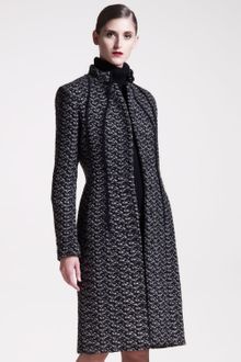 Bottega Veneta Seamed Jacquard Coat - Lyst
