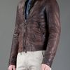 Dolce & Gabbana Distressed Lamb Skin Jacket in Brown for Men - Lyst