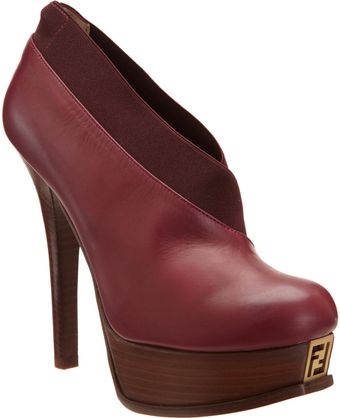 Fendi Elastic Collar Bootie - Lyst