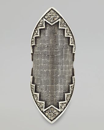 House Of Harlow Pave Crosshatch Ring - Lyst
