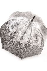 Jean Paul Gaultier Transparent Lace Print Umbrella