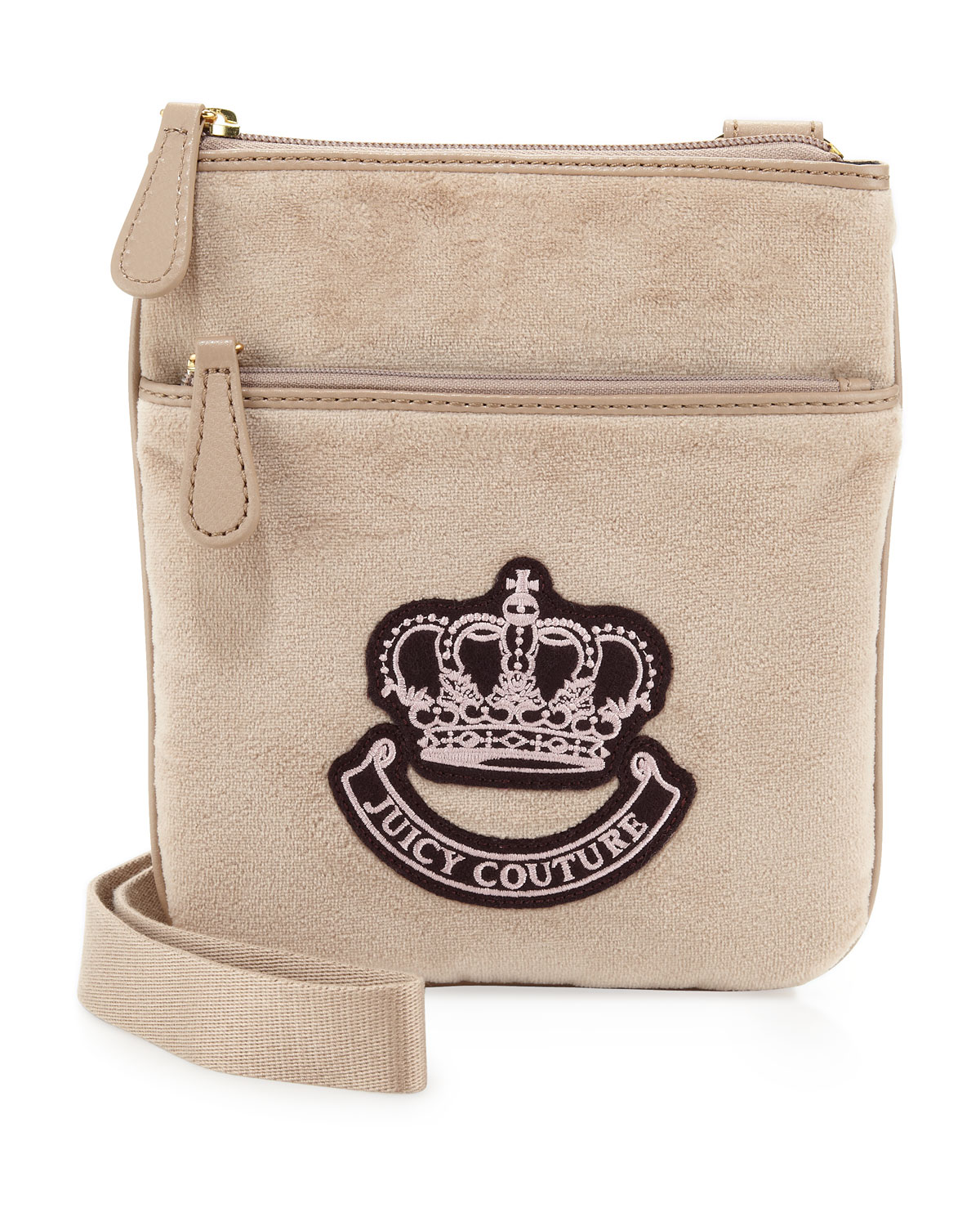 Juicy Couture Velour Crossbody Bag Ancient in Beige (ancient) Lyst