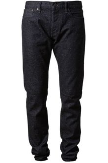 Maison Kitsuné Flecked Indigo Denim Jeans - Lyst
