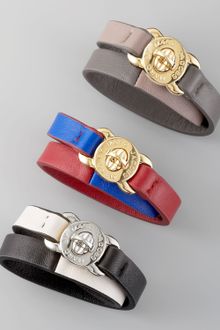 Marc By Marc Jacobs Lasercut Leather Katie Turnlock Bracelet - Lyst