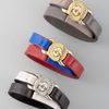 Marc By Marc Jacobs Lasercut Leather Katie Turnlock Bracelet in Gray - Lyst