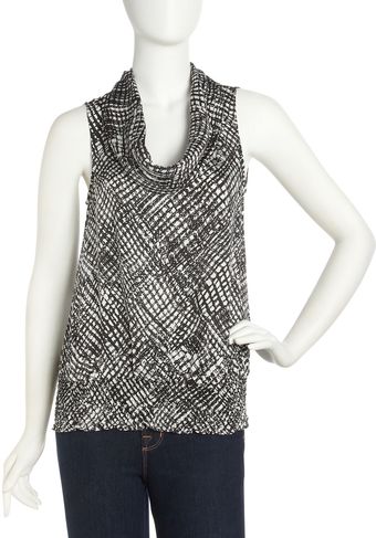 Michael by Michael Kors Cowl-Neck Smocked-Waist Blouse - Lyst