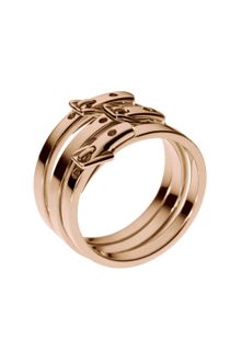 Michael Kors Skinnybuckle Ring Rose Golden - Lyst