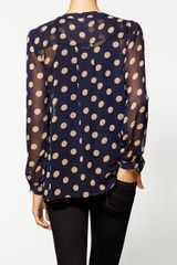 Mink Pink 39double Take39 Polka Dot Chiffon Shirt
