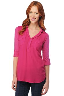 Splendid 34 Sleeve Shirting Top - Lyst