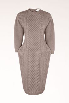 Stella McCartney Smoke Melange Felted Forms Crew Neck Dress - Lyst