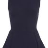Topshop Sleeveless Peplum Top in Blue (navy blue) - Lyst