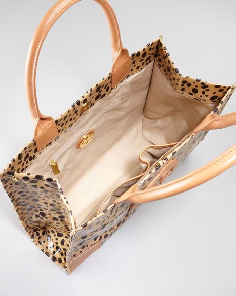 tory burch cheetah tote