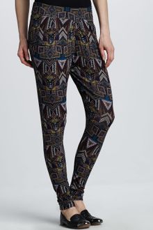 Velvet Printed Pleated Skinny Pants - Lyst