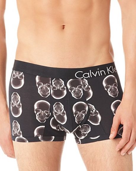 Calvin Klein Limited Edition X Ray Skull Print Trunks in Black for Men (black skull) - Lyst