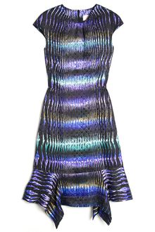Peter Pilotto Mixed Print Cutout Dress - Lyst