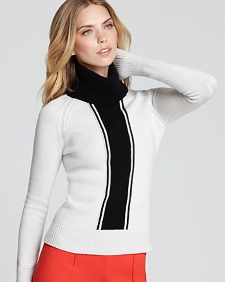 Theory Sweater Angine S Loryelle Turtleneck in Gray (icy black) - Lyst