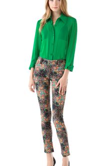 Alice + Olivia Brazil 70s Button Down Blouse - Lyst