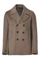 Belstaff Khaki Heather Woolcashmere Amesbury Pea Coat