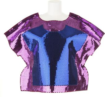 Comme Des Garçons 2d Top in Polyester with Pink Sequins - Lyst