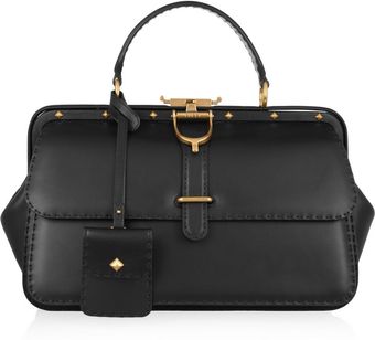 Gucci Lady Stirrup Studded Leather Doctor Bag - Lyst