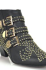 Jeffrey Campbell Starburst 2 Studded Black Leather Bootie