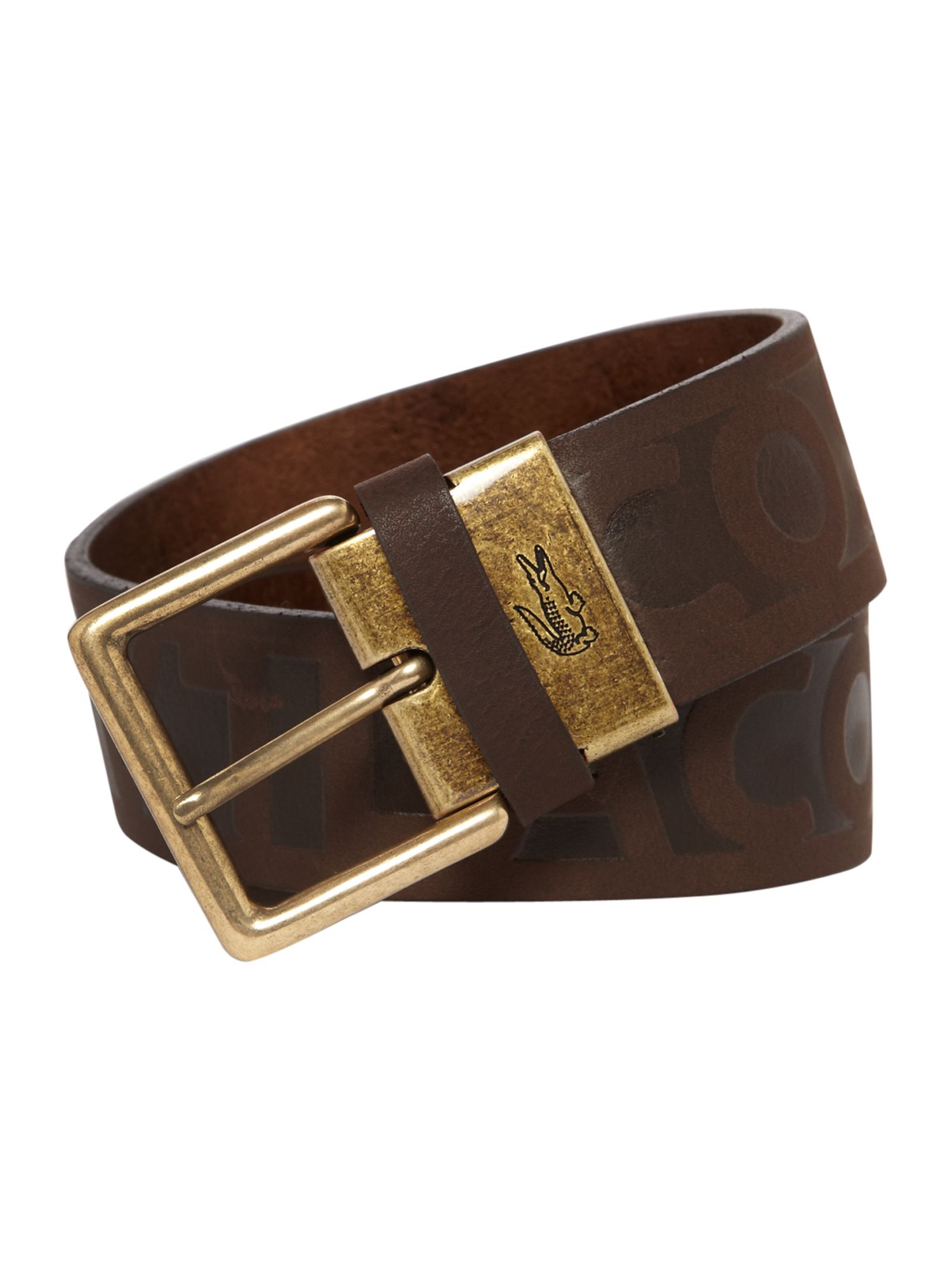 Lacoste Leather Belt in Brown for Men | Lyst