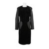 Marios Schwab Black Coat in Leather and Figured Velvet in Black - Lyst