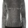 Versace Knitted Metallic Lattice Sweater in Black - Lyst