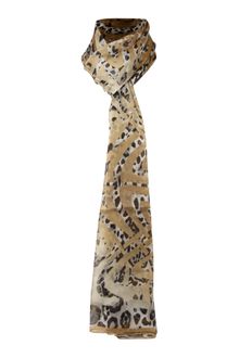 Biba Snow Leopard Long Logo Scarf - Lyst