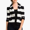 Caslon® Stripe Knit Blazer in Black (black/ ivory stripe) - Lyst