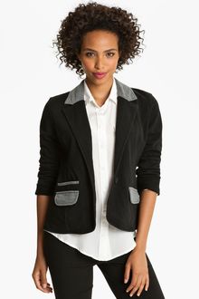 Caslon® Stripe Knit Blazer - Lyst