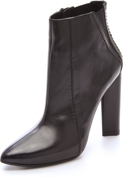 pointy black booties