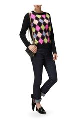 Jaeger Argyle Wool Blend Jumper