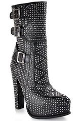 Jeffrey Campbell Sirius Black Leather Studded Platform Bootie