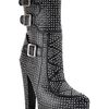 Jeffrey Campbell Sirius Black Leather Studded Platform Bootie in Black - Lyst
