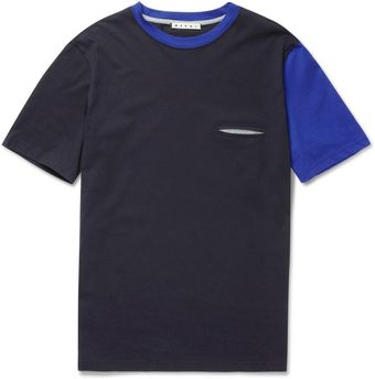 Marni Contrastsleeve Cotton Tshirt - Lyst