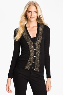 Michael by Michael Kors Embellished Cardigan - Lyst