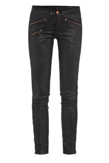 Rag & Bone Leather Midrise Skinny Jeans - Lyst