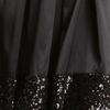 Taylor Dresses Sequin Hem Satin Fit Flare Dress in Black - Lyst
