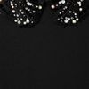 Topshop Embellished Collar Peplum Top in Black - Lyst