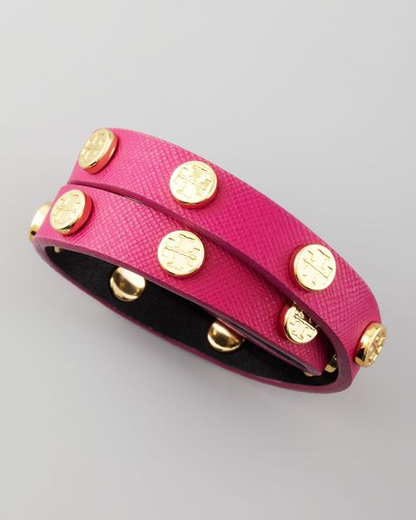 Tory Burch Macrame Caviar Bracelet Black in Black (magenta) - Lyst