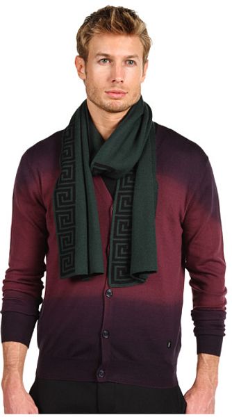 Versace Bold Half Medusa Logo Scarf in Black (g) - Lyst