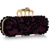 Alexander Mcqueen Knuckle Embellished Brocade Box Clutch in Purple (eggplant) - Lyst