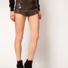 Asos Collection Asos Shorts in High Shine Pu in Gray (grey) - Lyst