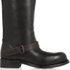 Bottega Veneta Buckled Leather Boots in Black - Lyst